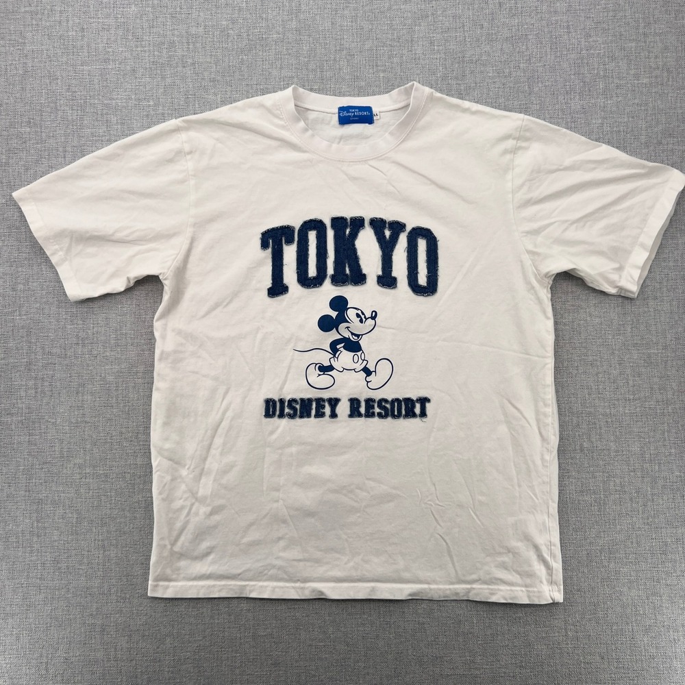 Tokyo Disney Resort Mickey Mouse Graphic Tee Unisex Large White Disneybound